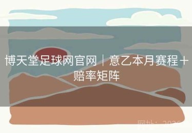 博天堂足球网官网｜意乙本月赛程＋赔率矩阵